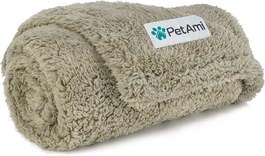 "Cozy and Stylish Waterproof Dog Blanket - Keep Your Furry Friend Warm and Your Furniture Protected!"